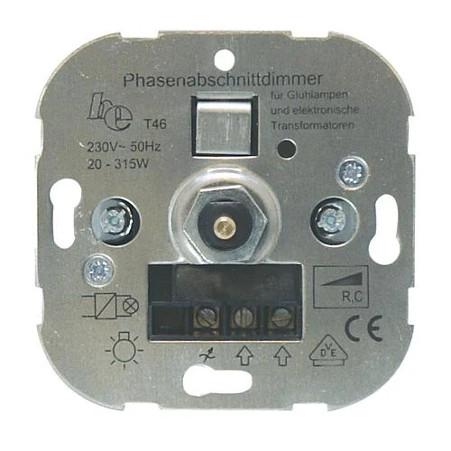 Dimmer Druck-Wechsel 20-315VA 4mm Welle (elektronische Transformatoren) 102246