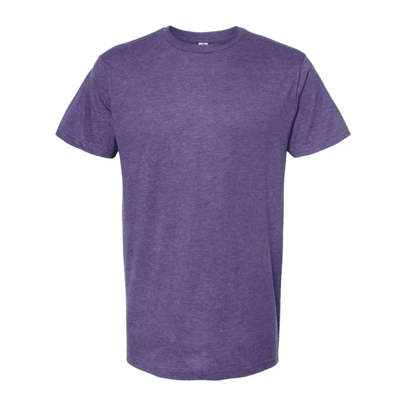 Tultex Unisex Heather Purple Fine Jersey T-Shirt