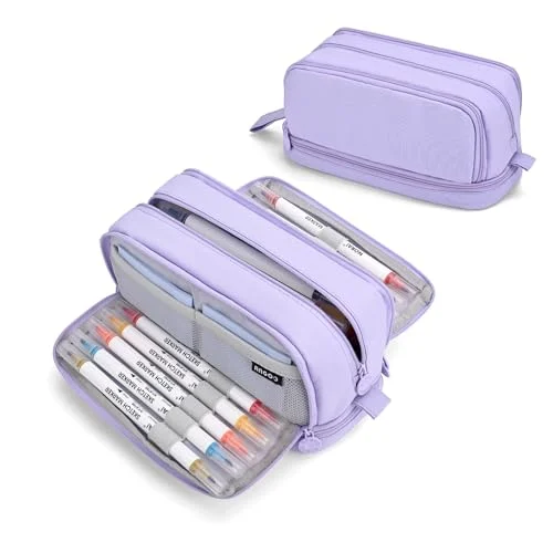 Pencil Case Large Capacity 4 Compartments Pencil Case Multifunctional Pencil Case for School Office Makeup