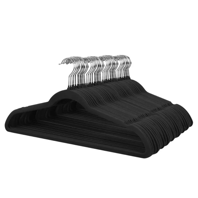 Velvet Hangers Non-slip Hangers with Shoulder Notches for Adults