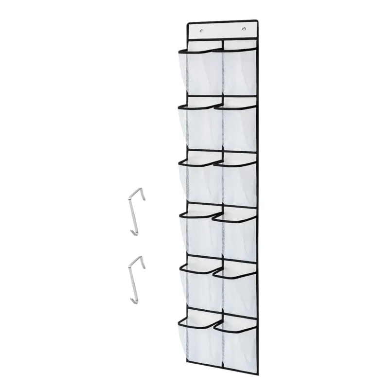 Over the Door Organiser for Shoes, 12 Large Pockets Shoe Storage Hanging