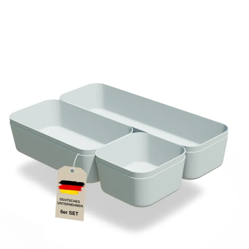 Drawer Organiser Set of 6 Sorting Boxes