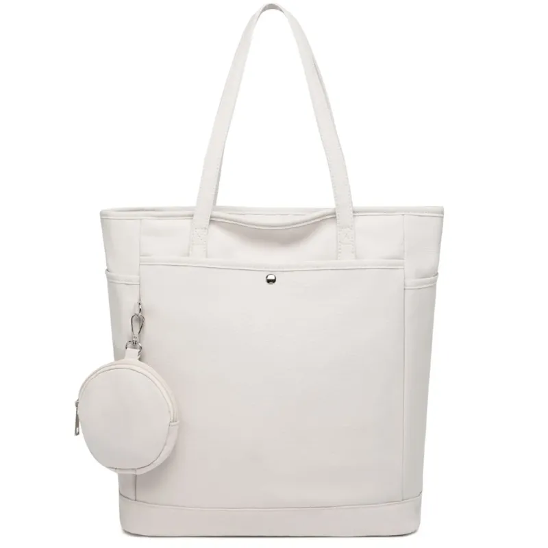Handbag Shopper Large - Robust Work Bag with Zip, 8 Compartments & Purse