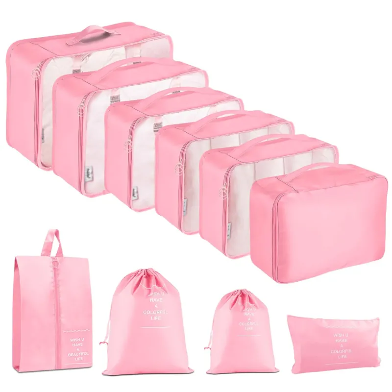 Suitcase Organiser Set, 10 Pieces Packing Cubes for Suitcase Travel Accessories