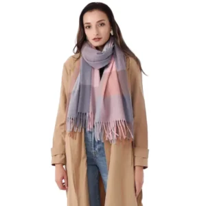 Plaid Warm blanket scarf for winter