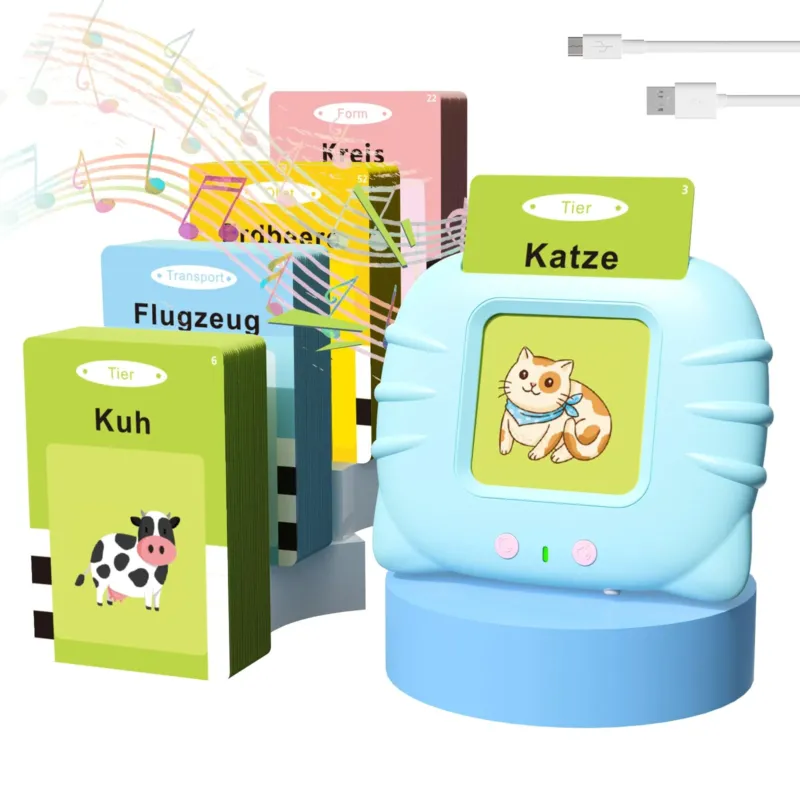 Hand-eye coordination, learning toy for children 112 sheets of flashcards 224 words audible