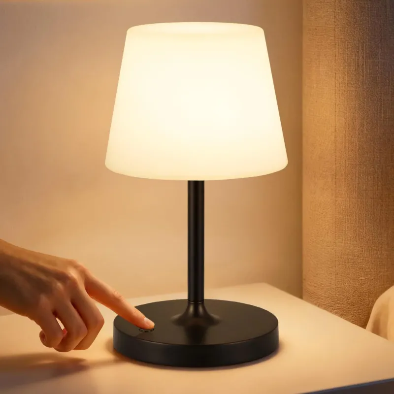 LED Table Lamp, Wireless Bedside Lamp, Touch Table Lamp