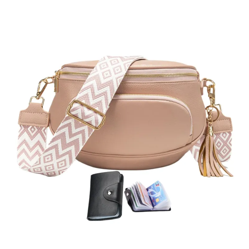 Shoulder bag Large crossbody bag Vegan leather cell phone bag Send RFID blocking