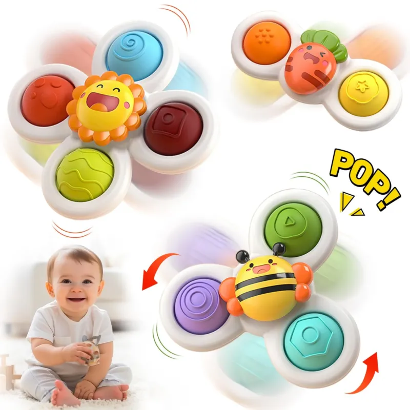 Suction cup toy Baby sensory toy for baby Suction cup swivel toy