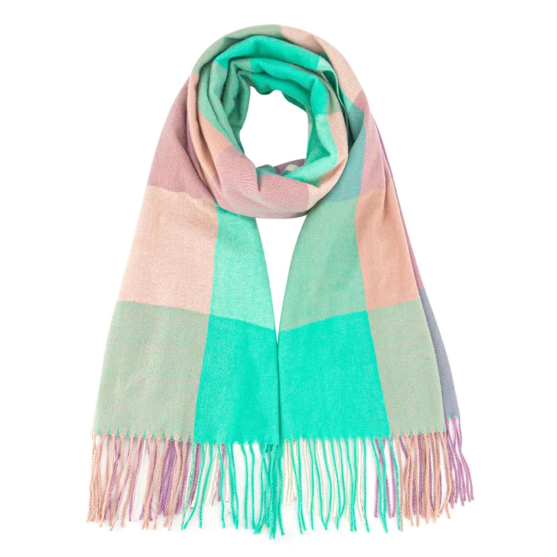 Plaid Warm blanket scarf for winter