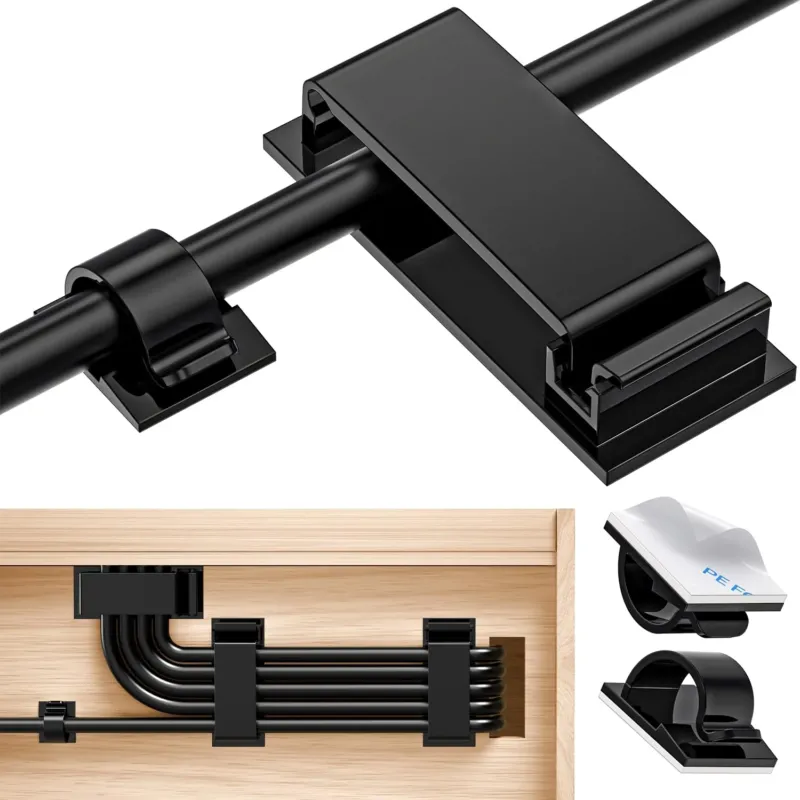 Cable holder 70 pieces, Cable holder Self-adhesive
