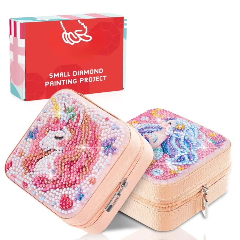 Diamond Painting, Jewellery Box, Set Glitter Stones, Creative Set Rhinestones, Craft Set