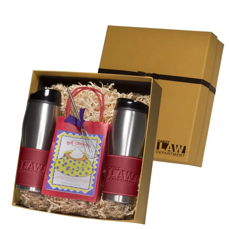 Leeman Red Tuscany 16 oz. Tumblers Decadent Cocoa Gift Set