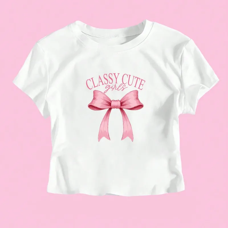 Damen Crop-T-Shirt mit witzigem Geburtstagsslogan und figurbetontem Schnitt – Orélia