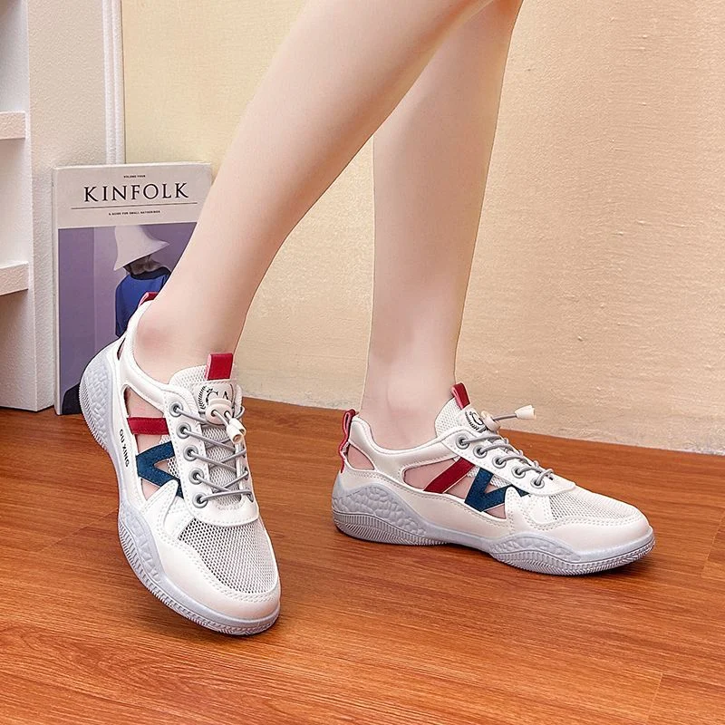 Damen Sportliche Sneakers mit atmungsaktivem Mesh-Obermaterial und innovativem Schnellschnürsystem – Névara