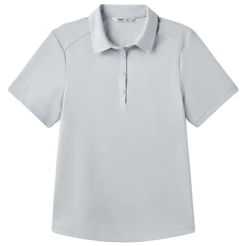 UNRL Women's Core Grey Short Sleeve Pique Pro Polo