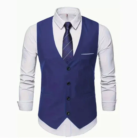Herren elegante Anzugweste mit praktischen Taschen und modischem Design – Marzano